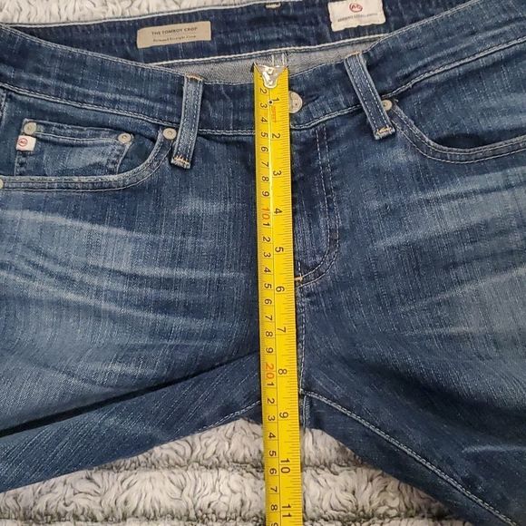 AG "the tomboy crop" relaxed straight crop jeans size 28 - Picture 8 of 9
